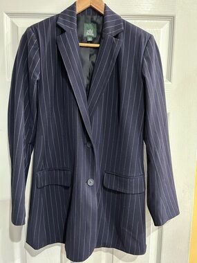 Wild Fable Navy Pinstripe Blazer with strapless top